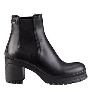 Prada Black Montana Lug Heel Chelsea Boots